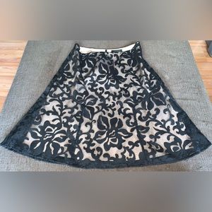 Ann Taylor black lace Skirt